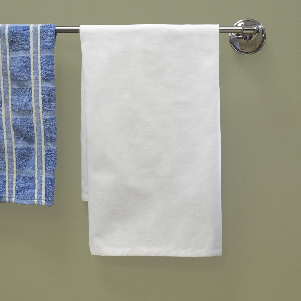 Plain white cotton tea towels